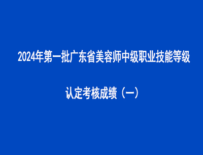 2024年第一批广东省美容师中级职业技能等级认定考核成绩（一）