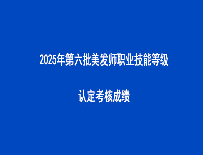 2025年第六批美发师职业技能等级认定考核成绩